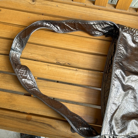 Faux Leather Studded Shoulder Bag - Picture 4 of 9